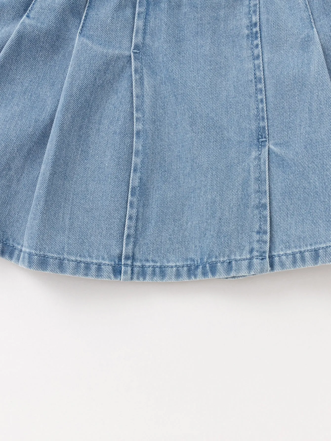 Balabala Children's Clothing Girls' Skirt Denim Pleated Skirt 2025 Spring New Style Dress Versatile