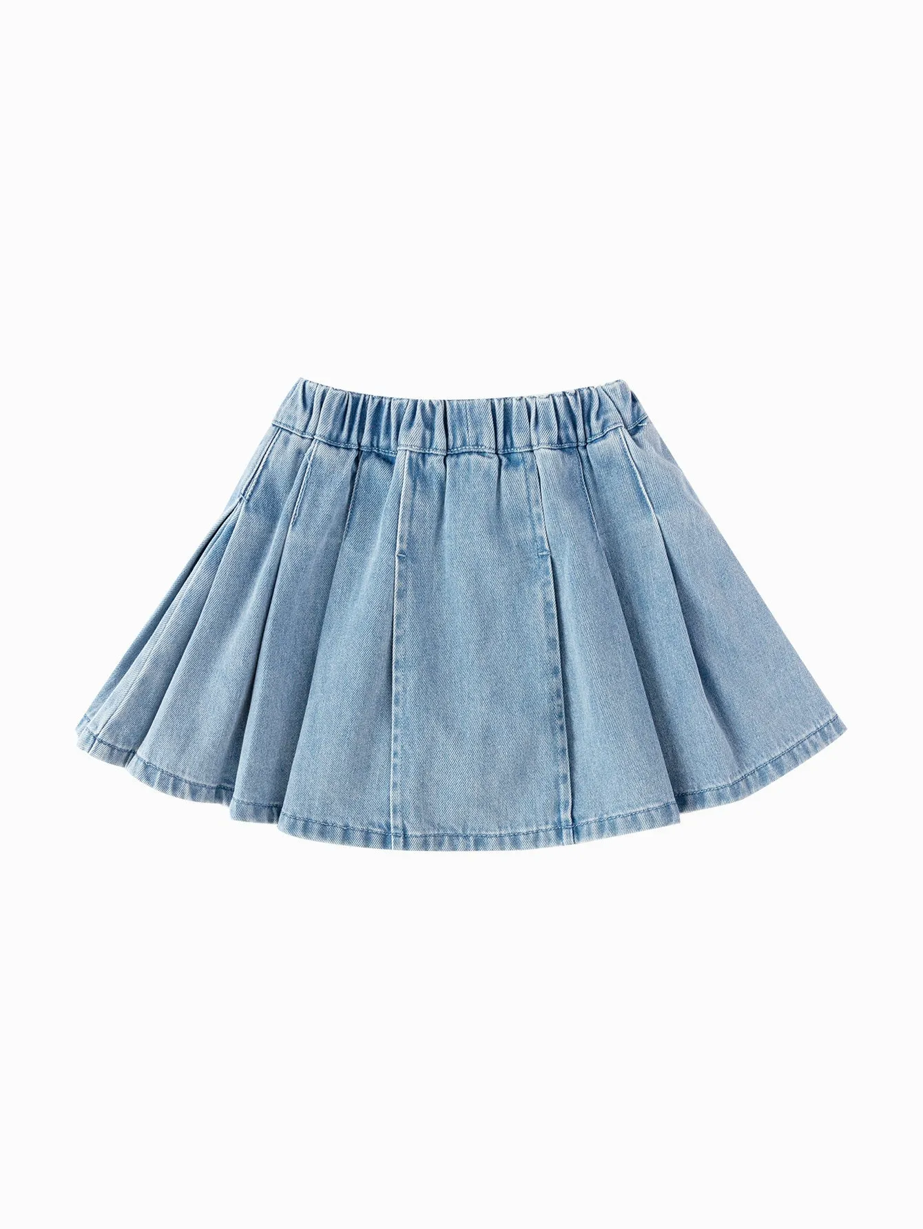Balabala Children's Clothing Girls' Skirt Denim Pleated Skirt 2025 Spring New Style Dress Versatile
