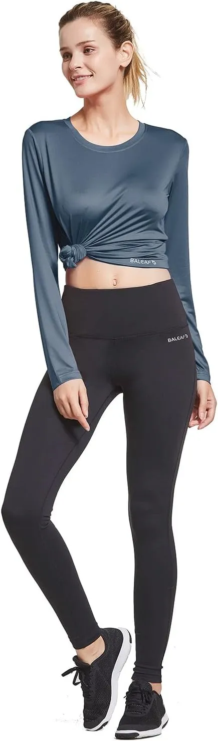 baleaf Long Sleeve Workout Tops for Women Running Athletic Shirts Active Quick Dry Lightweight Moisture Wicking