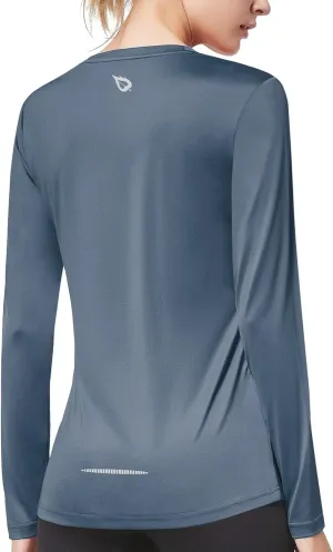 baleaf Long Sleeve Workout Tops for Women Running Athletic Shirts Active Quick Dry Lightweight Moisture Wicking