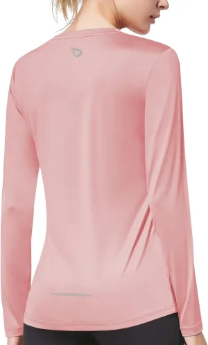 baleaf Long Sleeve Workout Tops for Women Running Athletic Shirts Active Quick Dry Lightweight Moisture Wicking