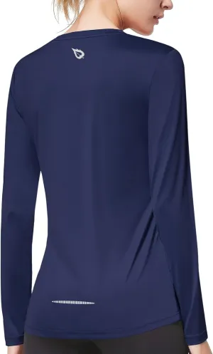 baleaf Long Sleeve Workout Tops for Women Running Athletic Shirts Active Quick Dry Lightweight Moisture Wicking