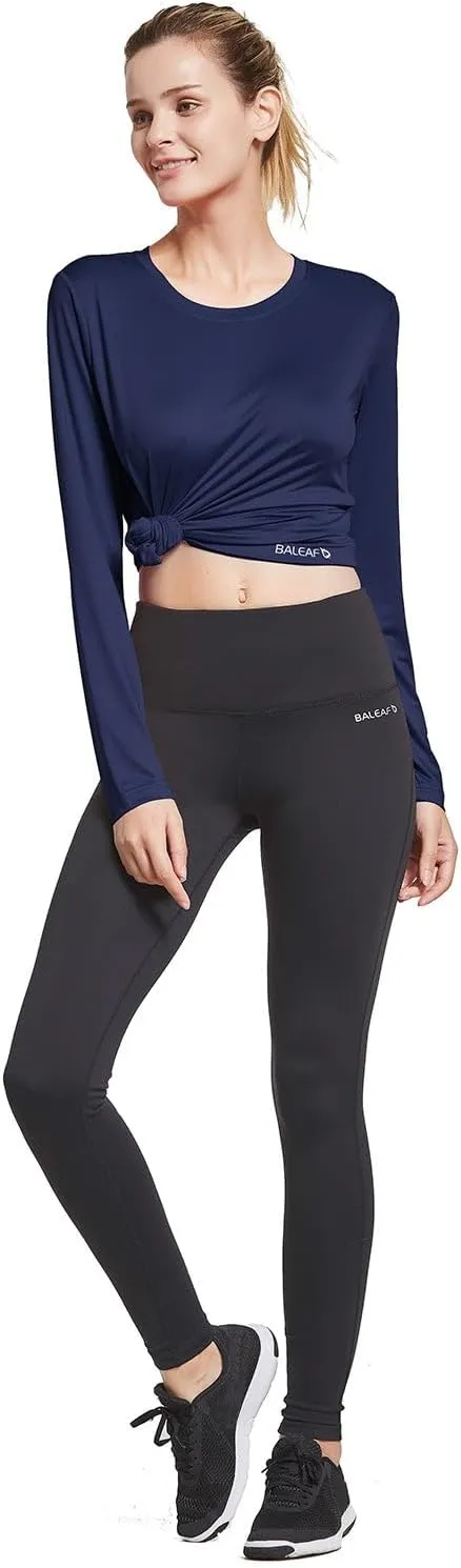 baleaf Long Sleeve Workout Tops for Women Running Athletic Shirts Active Quick Dry Lightweight Moisture Wicking