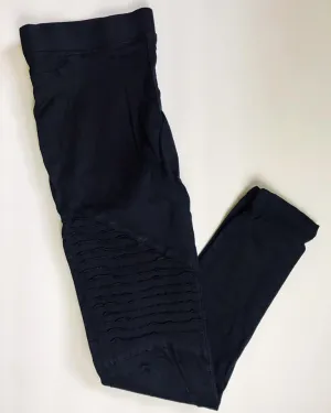 Black moto jeggings