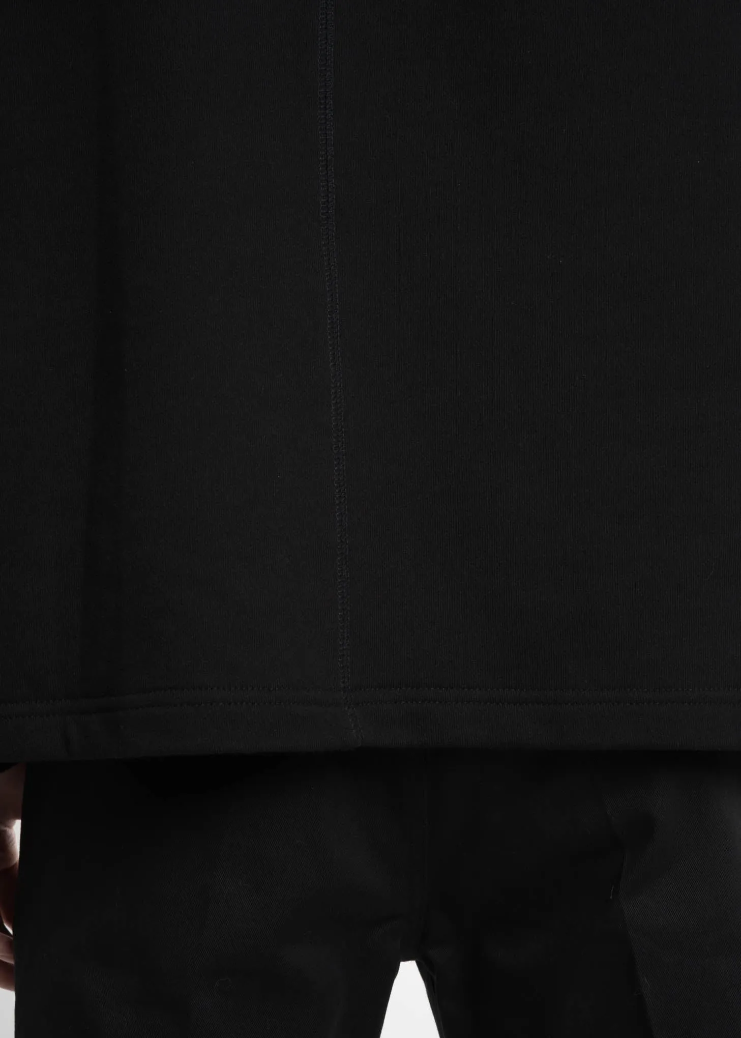 Black Terry Zip Turtle Neck