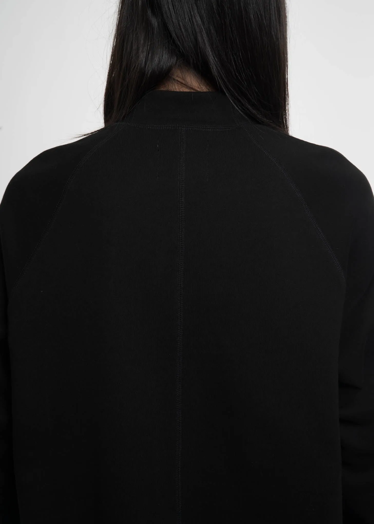 Black Terry Zip Turtle Neck
