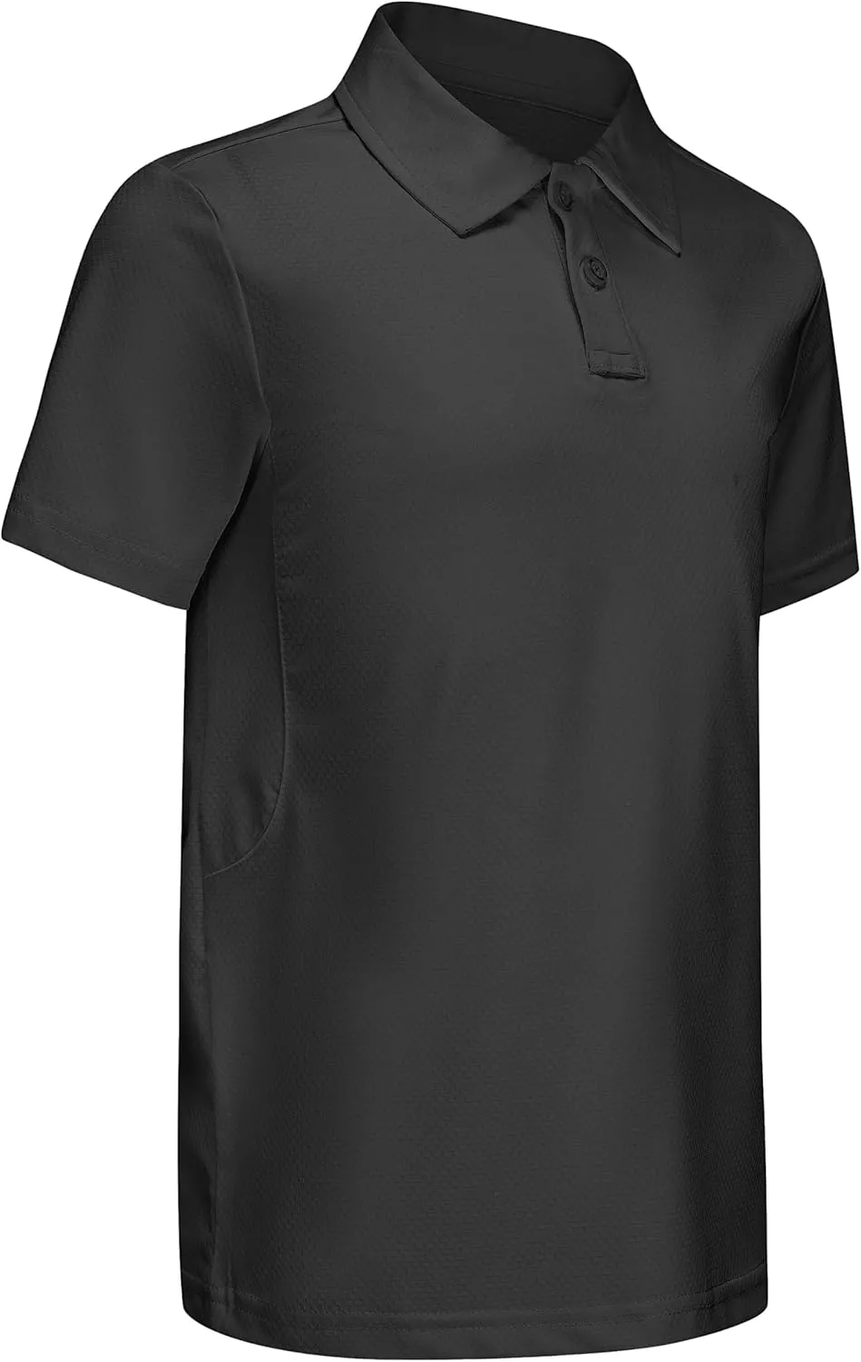 Boys' Performance Polo Shirt - Golf Grid Short Sleeve Collar Shirts Youth Stretch Quick Dry Lightweight Athletic UPF50 