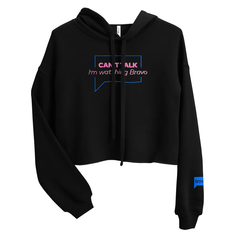 Bravo Can't Talk Women's Fleece Crop Hoodie
