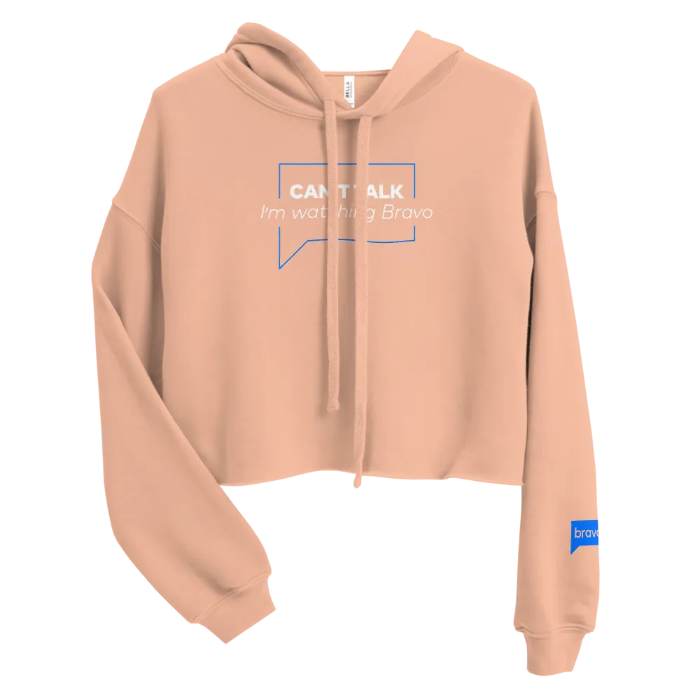 Bravo Can't Talk Women's Fleece Crop Hoodie