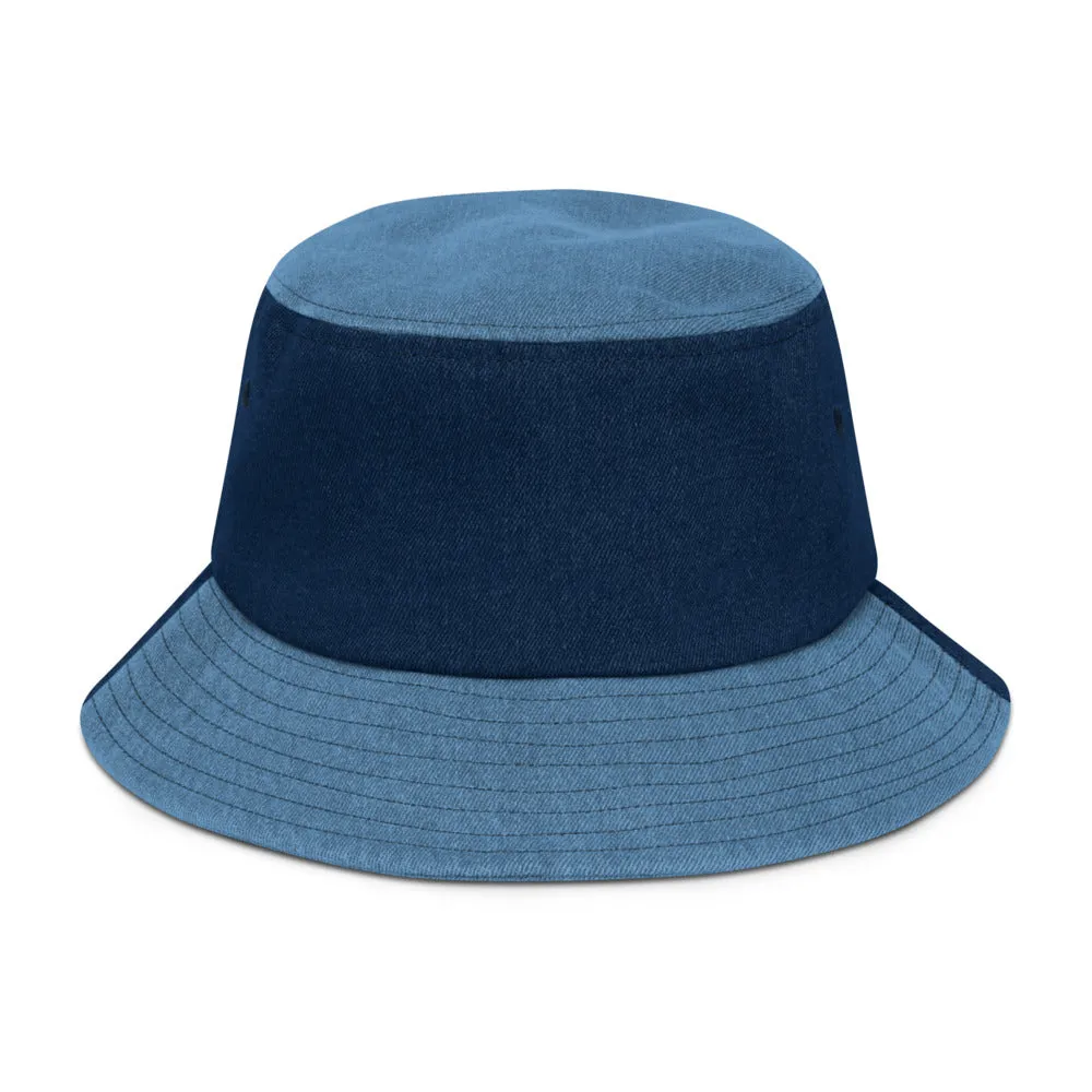 Bucket Hat Denim " BE CHANGE " PEACE GANG