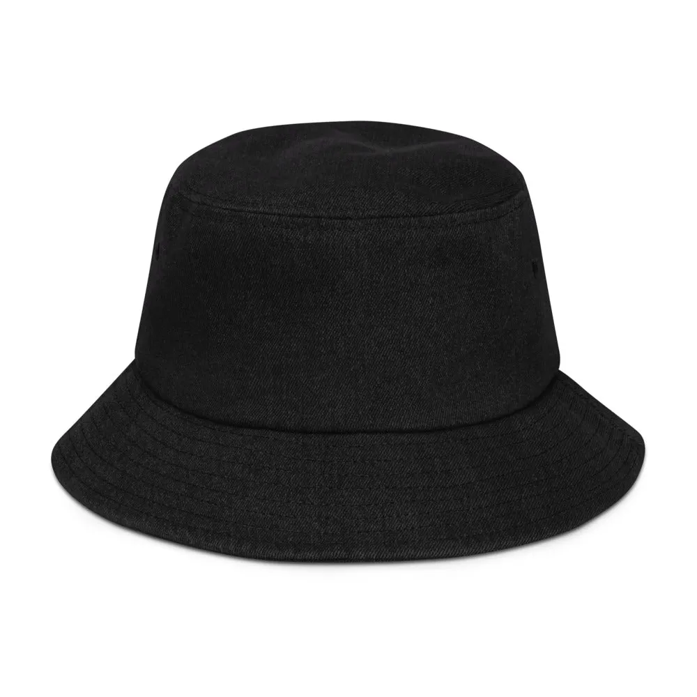 Bucket Hat Denim " BE CHANGE " PEACE GANG
