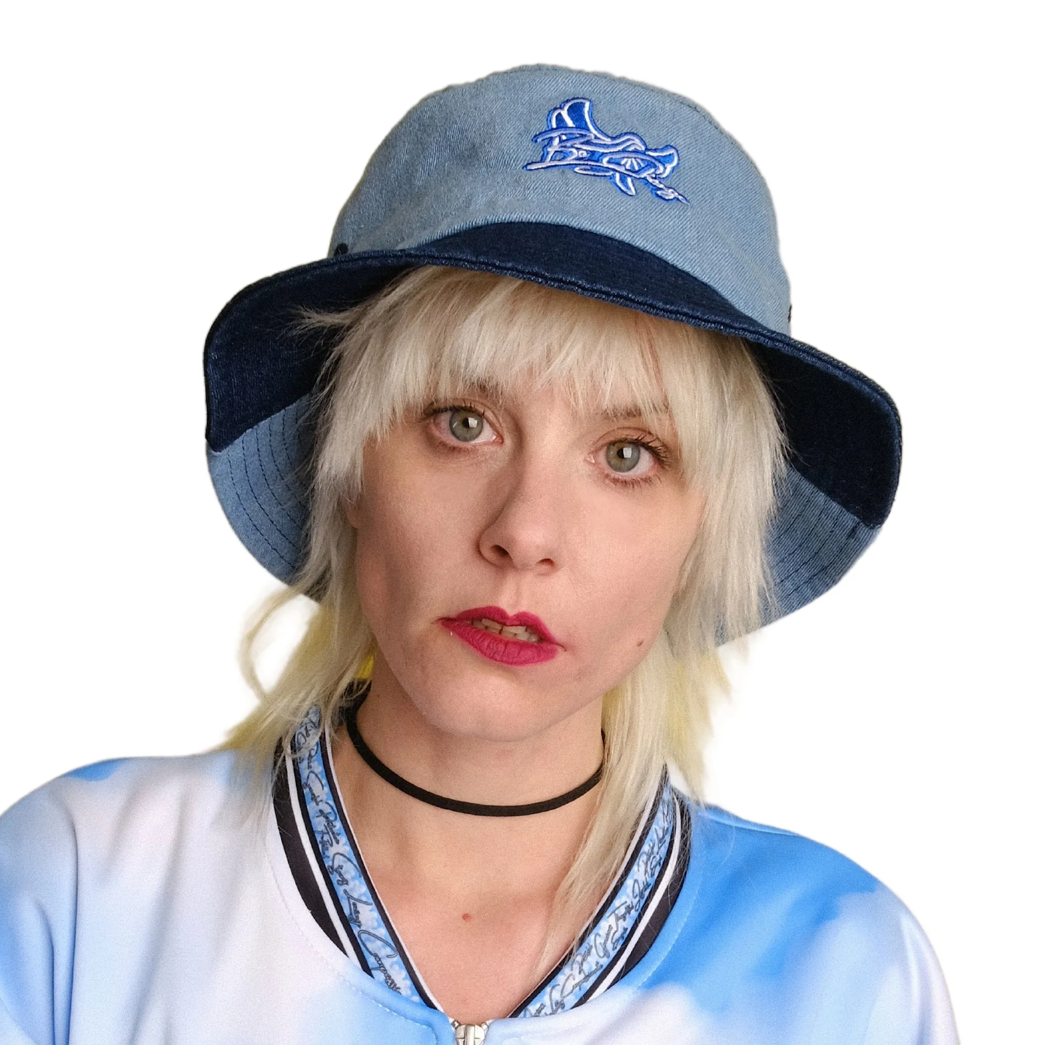 Bucket Hat Denim " BE CHANGE " PEACE GANG