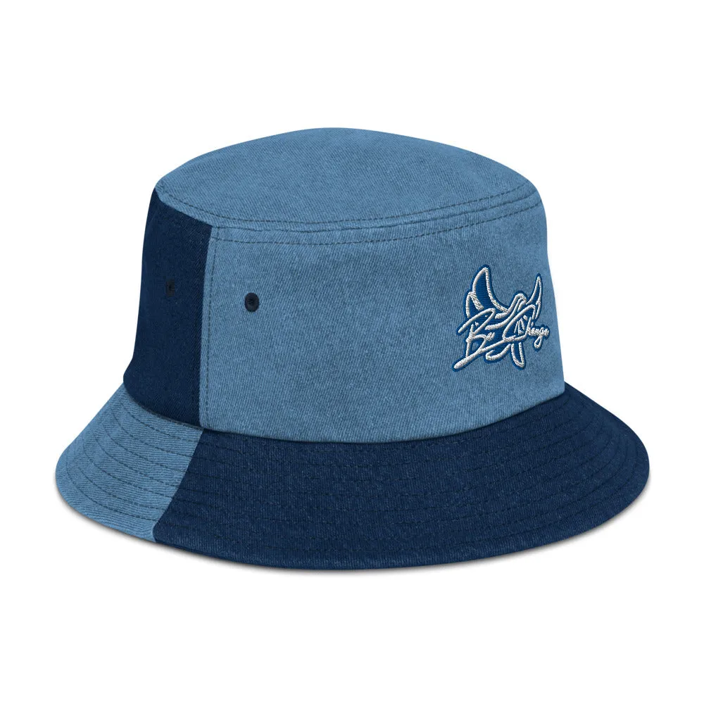 Bucket Hat Denim " BE CHANGE " PEACE GANG