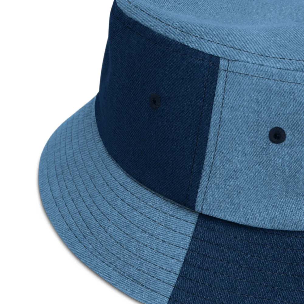 Bucket Hat Denim " BE CHANGE " PEACE GANG