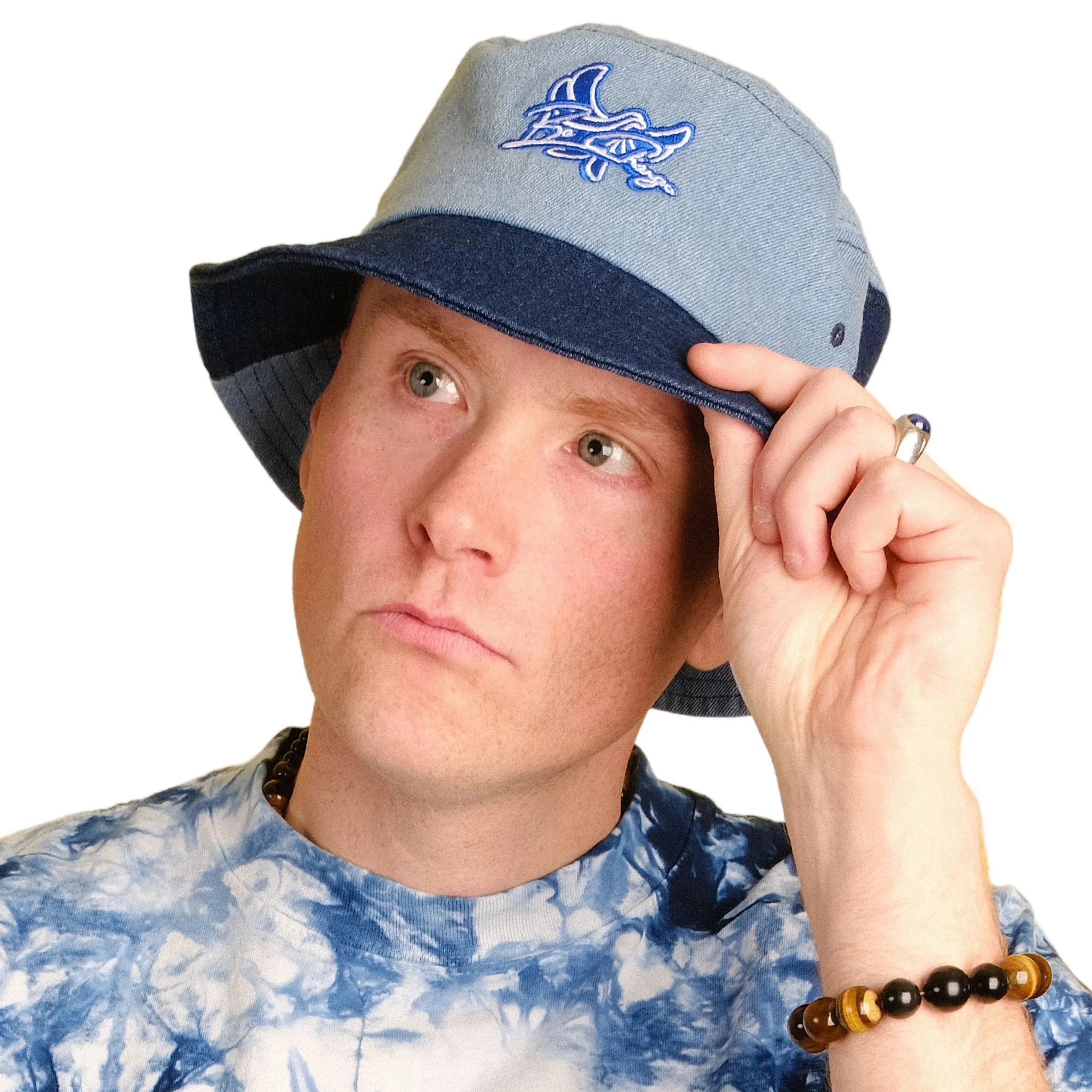 Bucket Hat Denim " BE CHANGE " PEACE GANG