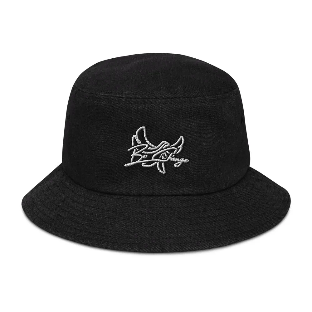 Bucket Hat Denim " BE CHANGE " PEACE GANG