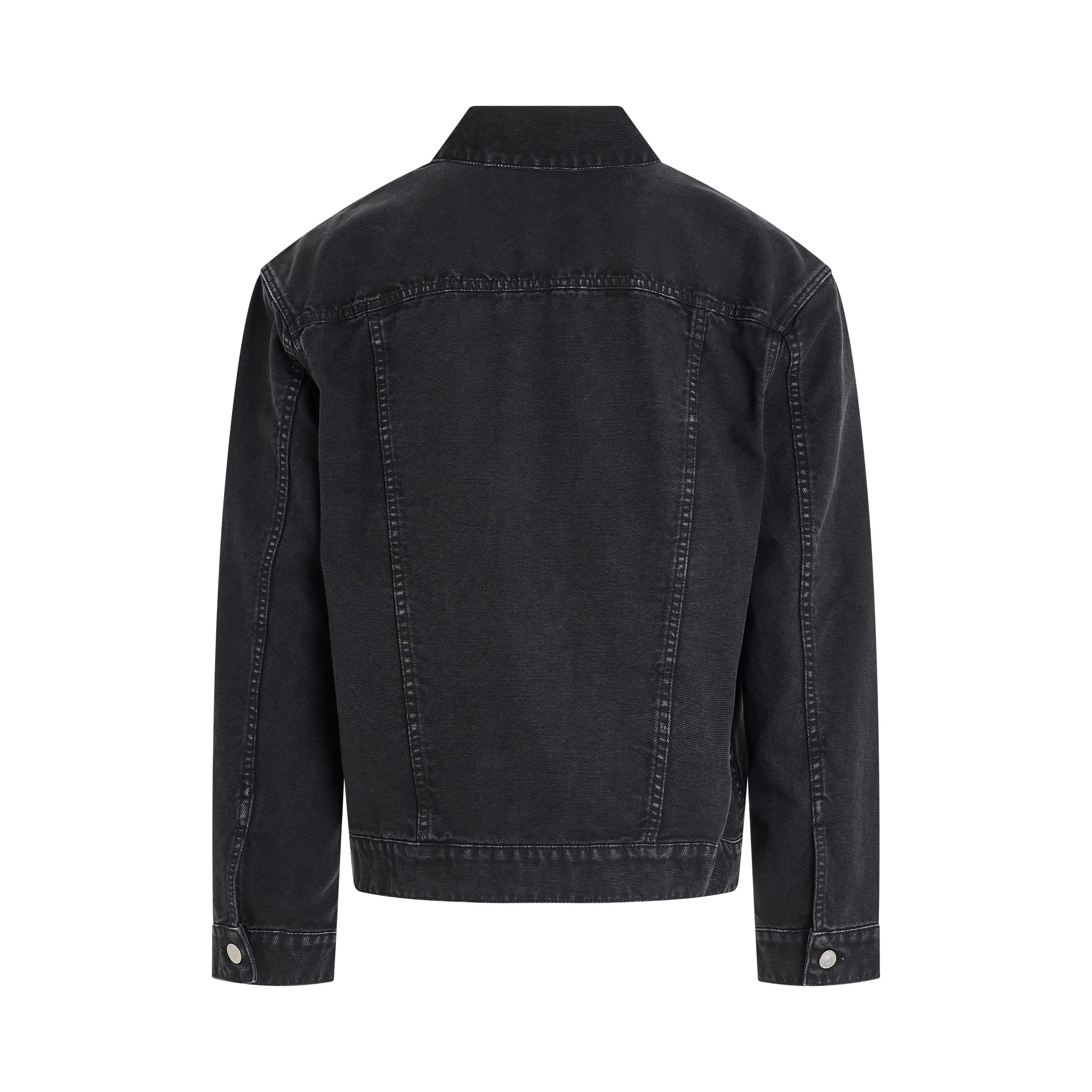 Buckle Denim Jacket in Washed Black