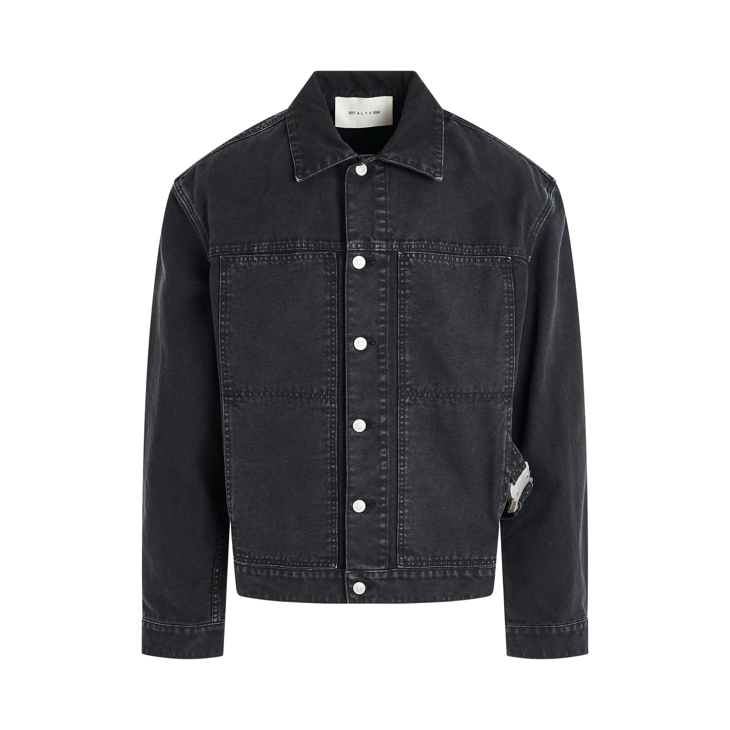Buckle Denim Jacket in Washed Black