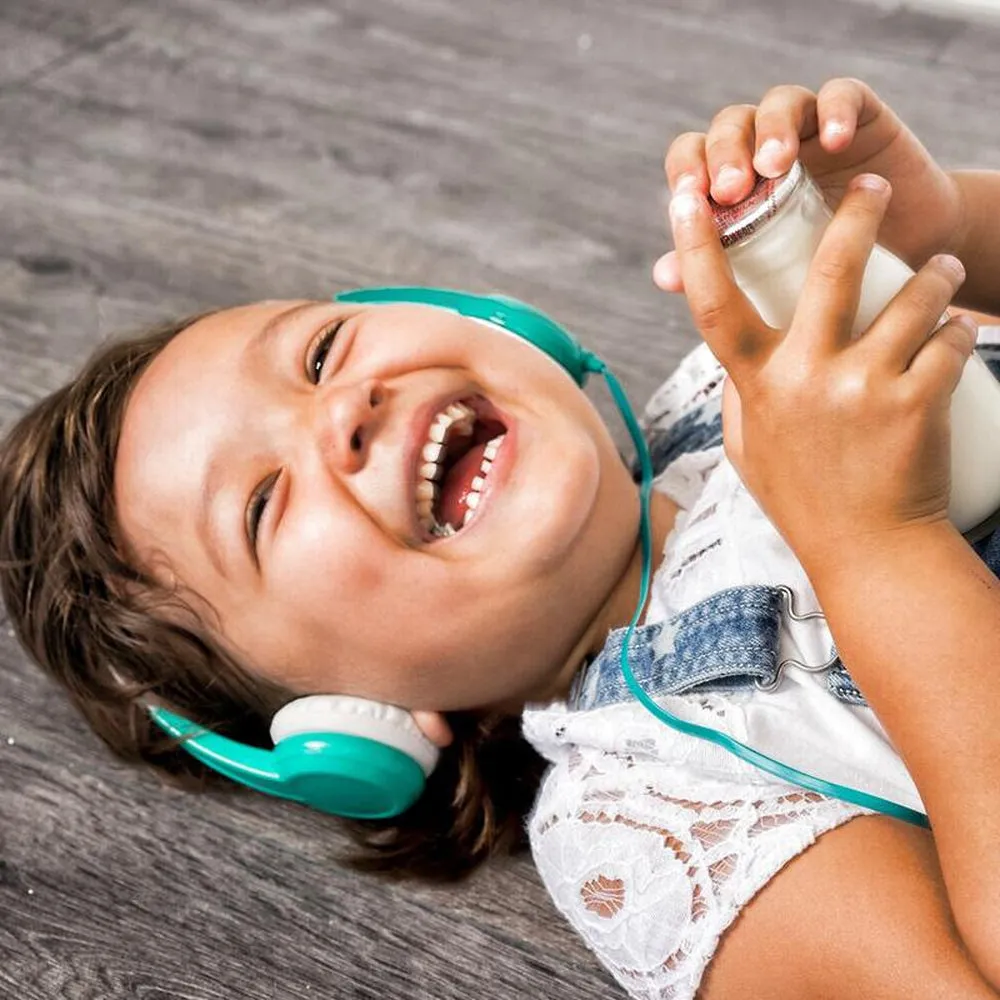 BUDDYPHONES Explore Non-Foldable Headphones with Mic Green