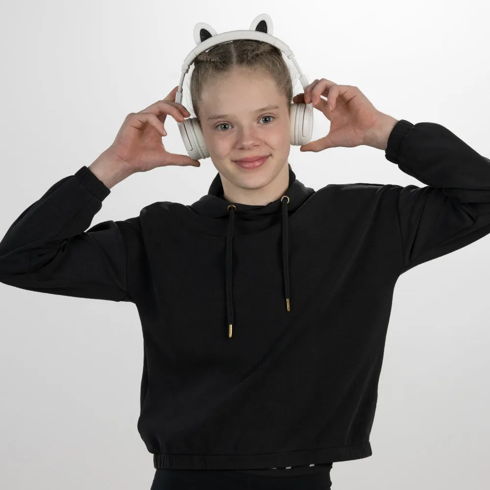 BUDDYPHONES PlayEars  Bluetooth Wireless Headset - Superb Sound & Playful Animal Ears Design - Bear - White