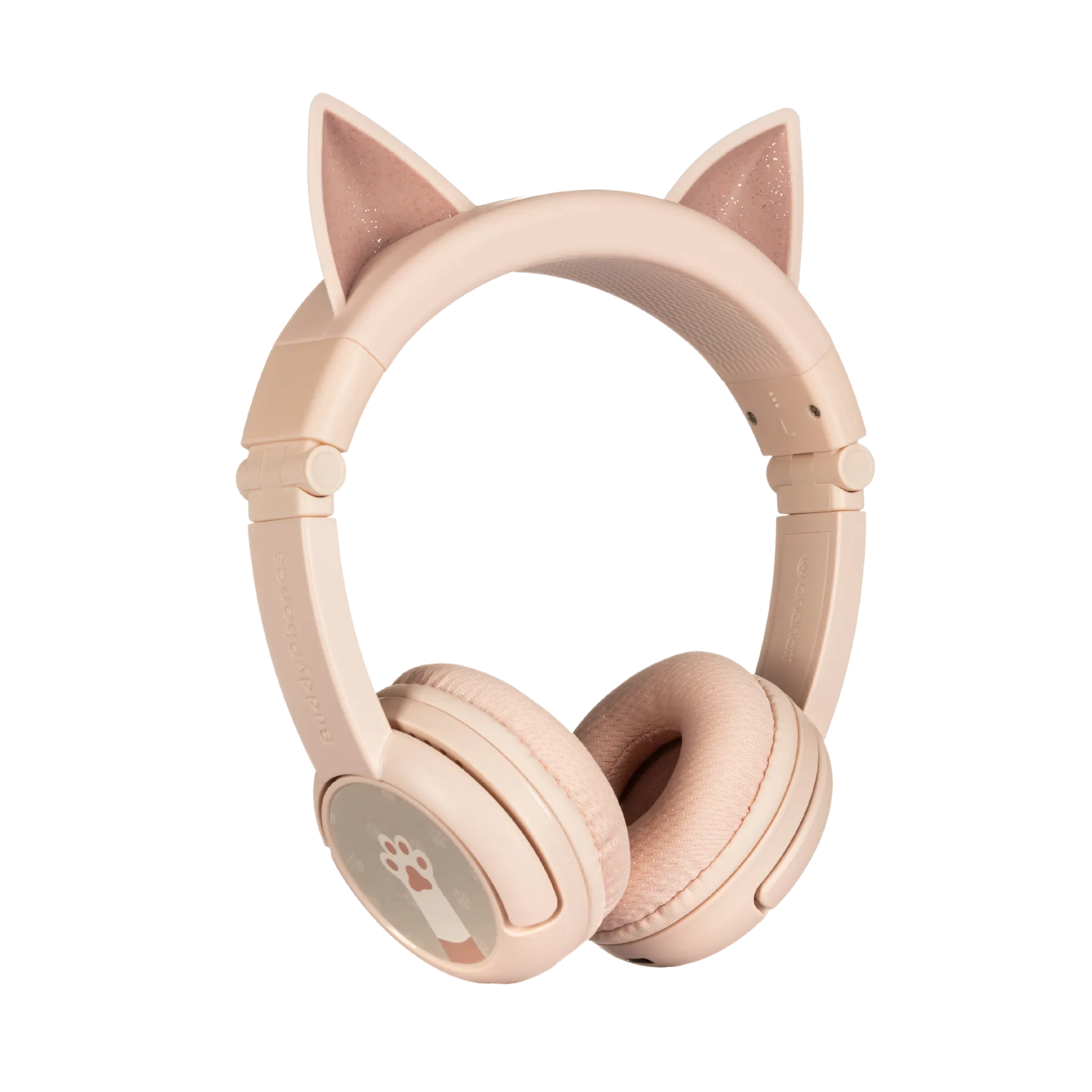 BUDDYPHONES PlayEars  Bluetooth Wireless Headset - Superb Sound & Playful Animal Ears Design - Cat - Pink
