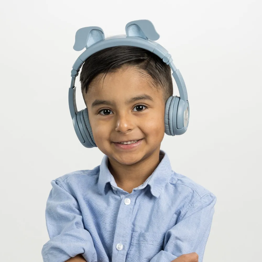 BUDDYPHONES PlayEars  Bluetooth Wireless Headset - Superb Sound & Playful Animal Ears Design - Dog - Gray