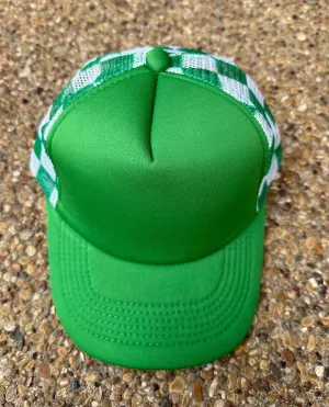 Checkered trucker hats