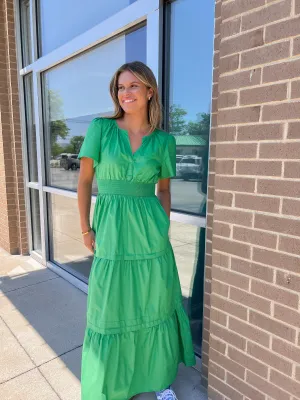 Cider Palmer Poplin Maxi Dress