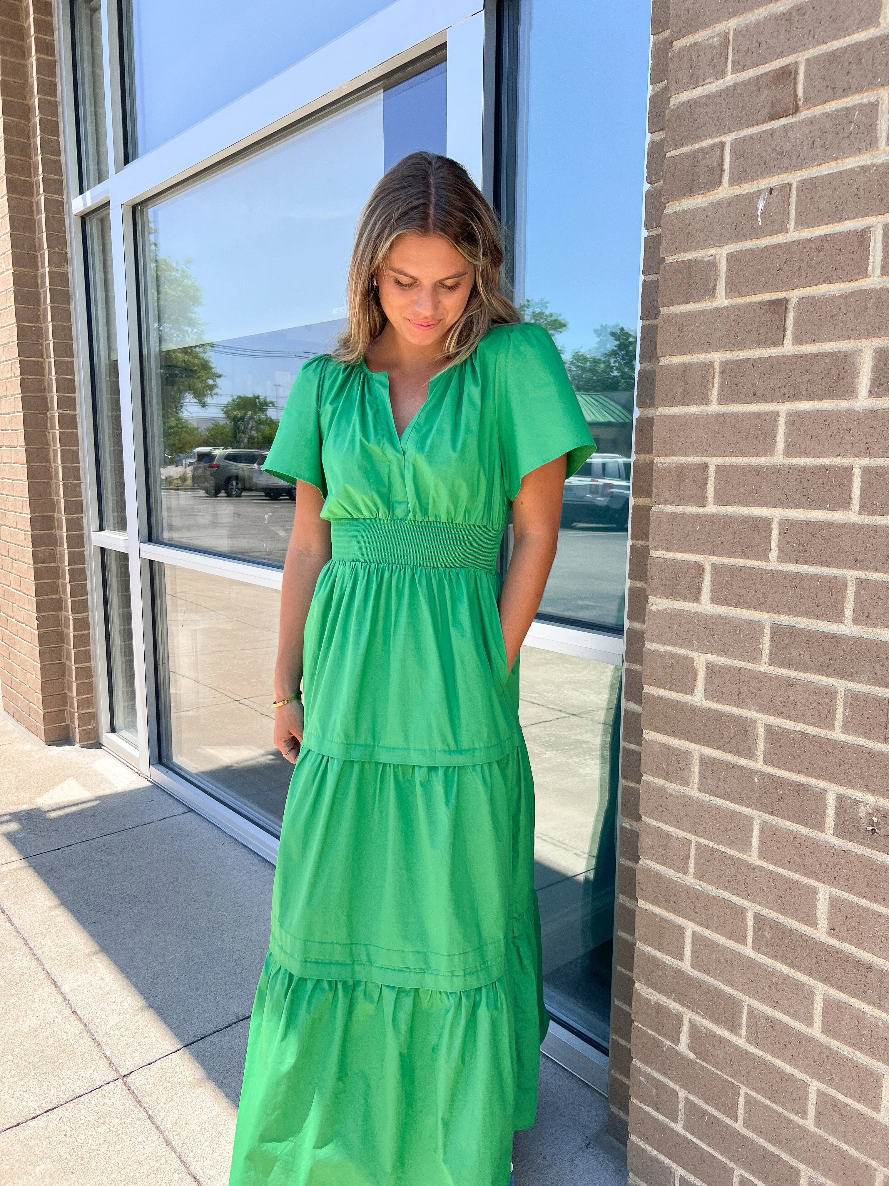 Cider Palmer Poplin Maxi Dress