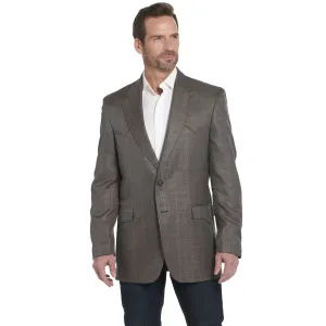 Circle S Mens Fort Worth Elbow Patch Brown Mix Poly/Rayon Sport Coat 44R