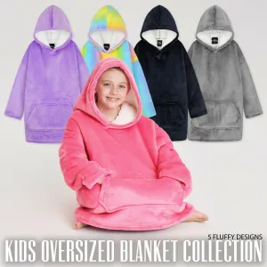 CityComfort Girls Oversized Blanket Hoodie Kids Fleece Fluffy Hoodies