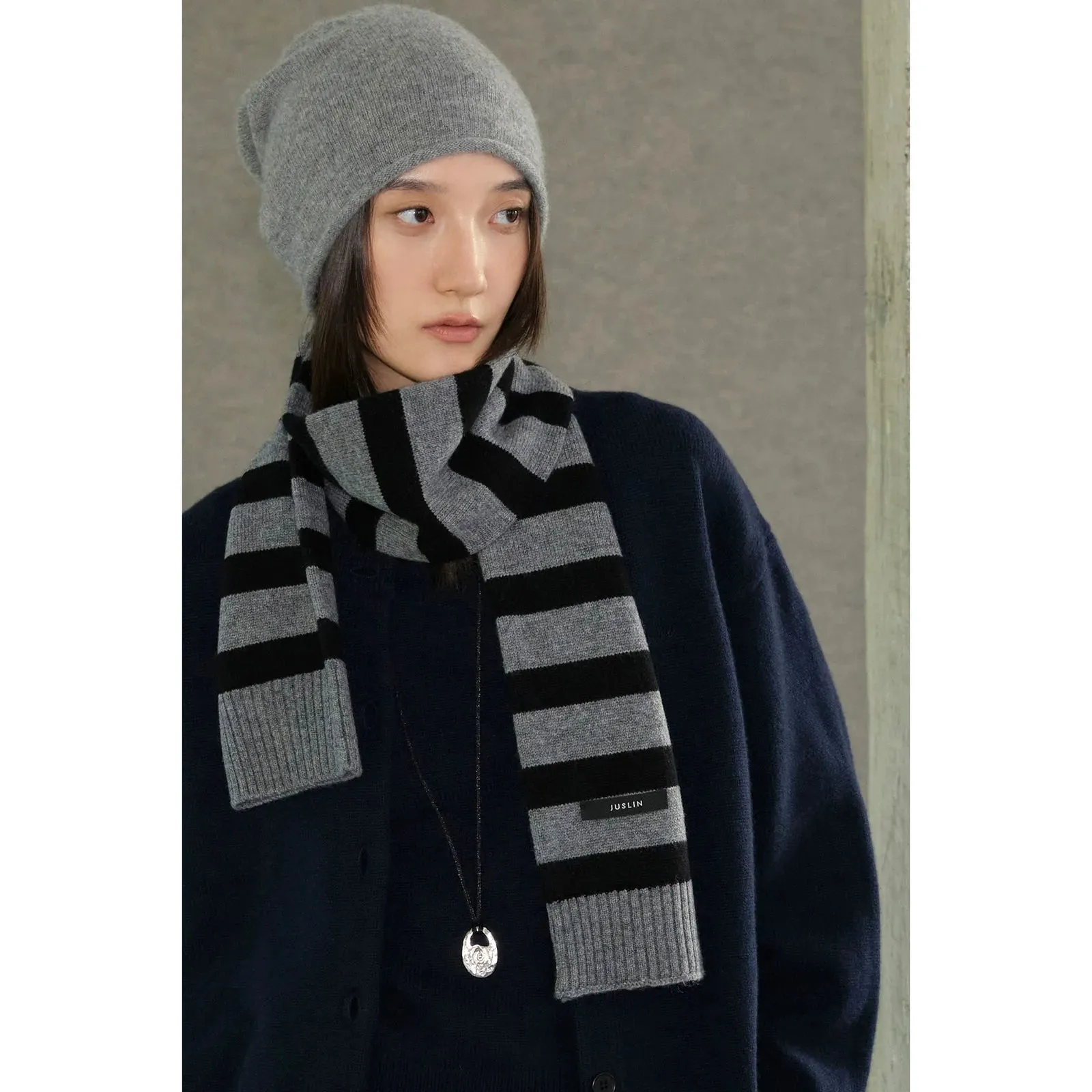 Cloud-feel Cashmere Knit Scarf