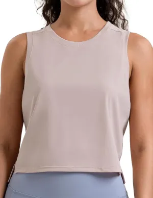Colorfulkoala Women's Breezy Mesh Back Muscle Tank Loose Fit Workout Tops