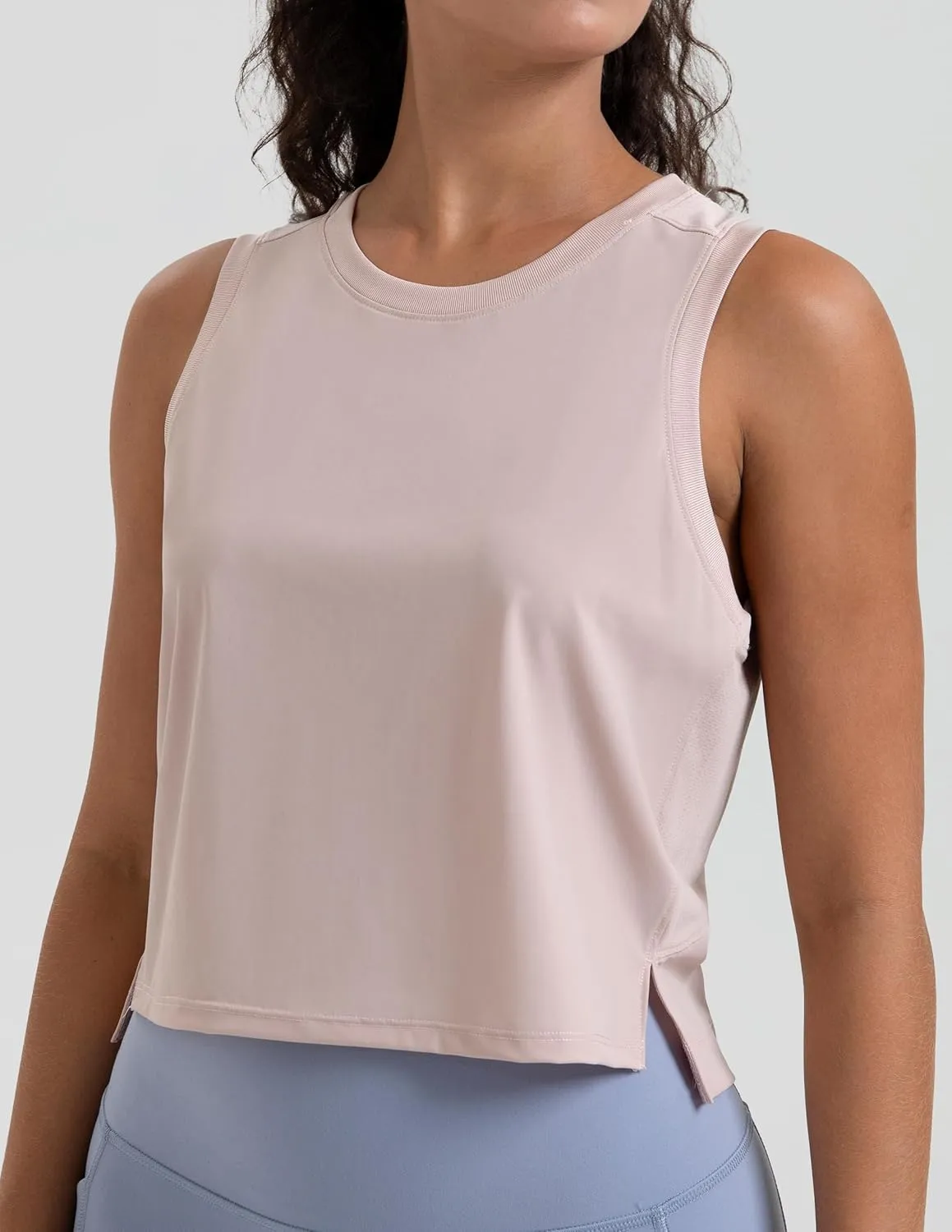 Colorfulkoala Women's Breezy Mesh Back Muscle Tank Loose Fit Workout Tops
