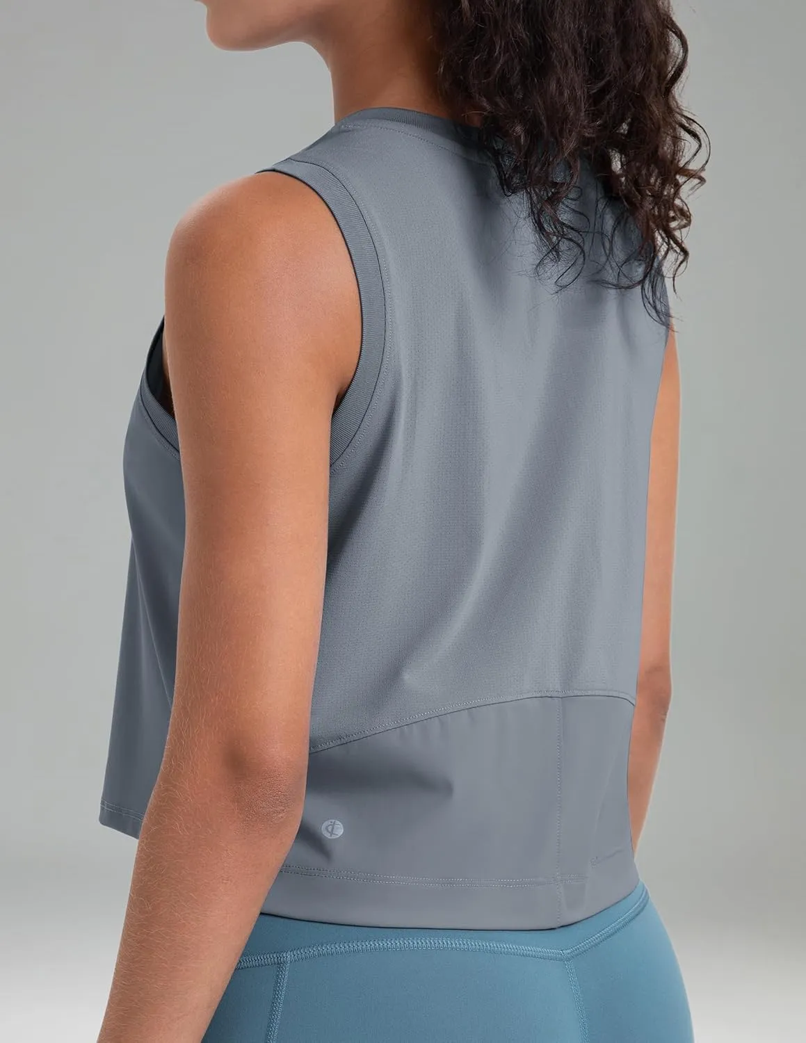 Colorfulkoala Women's Breezy Mesh Back Muscle Tank Loose Fit Workout Tops