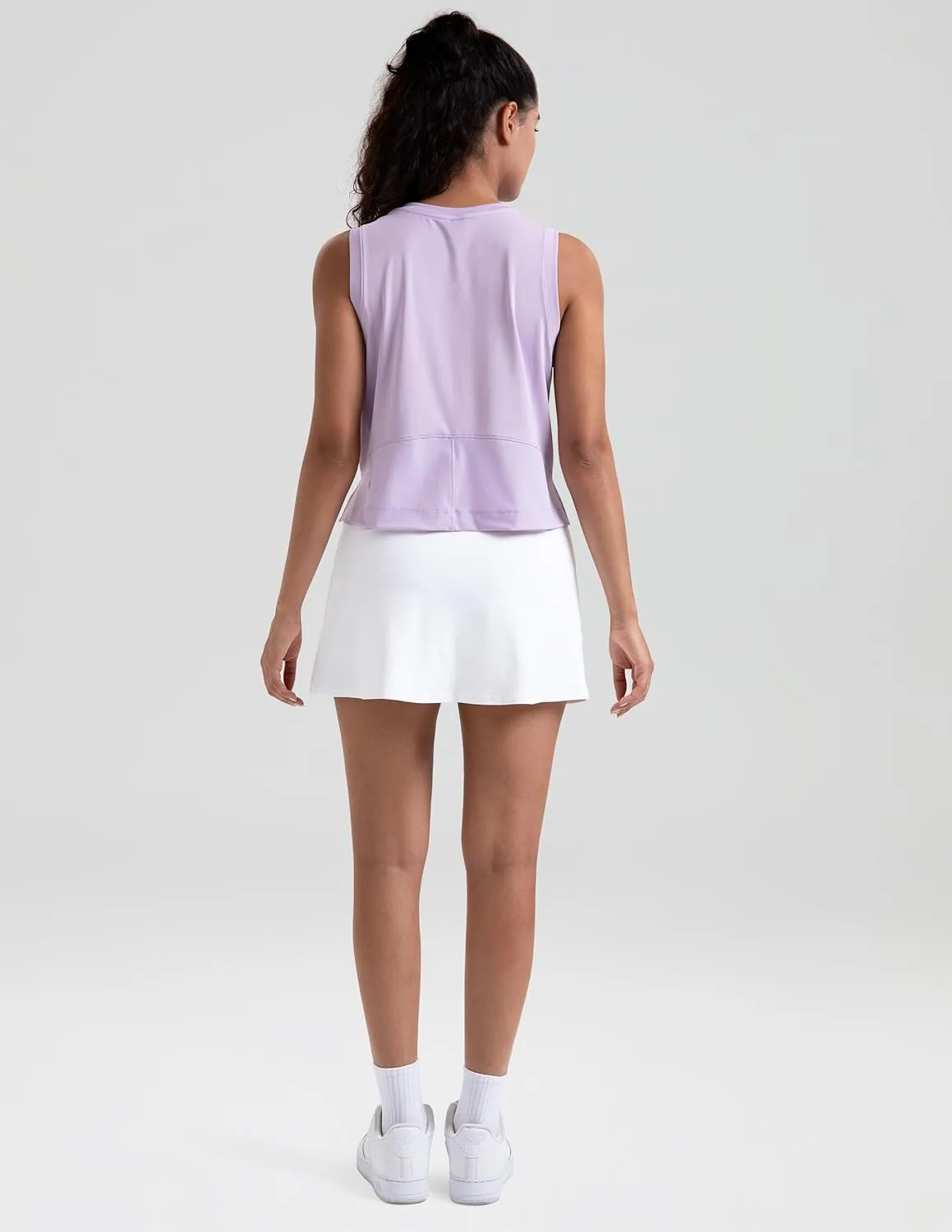 Colorfulkoala Women's Breezy Mesh Back Muscle Tank Loose Fit Workout Tops