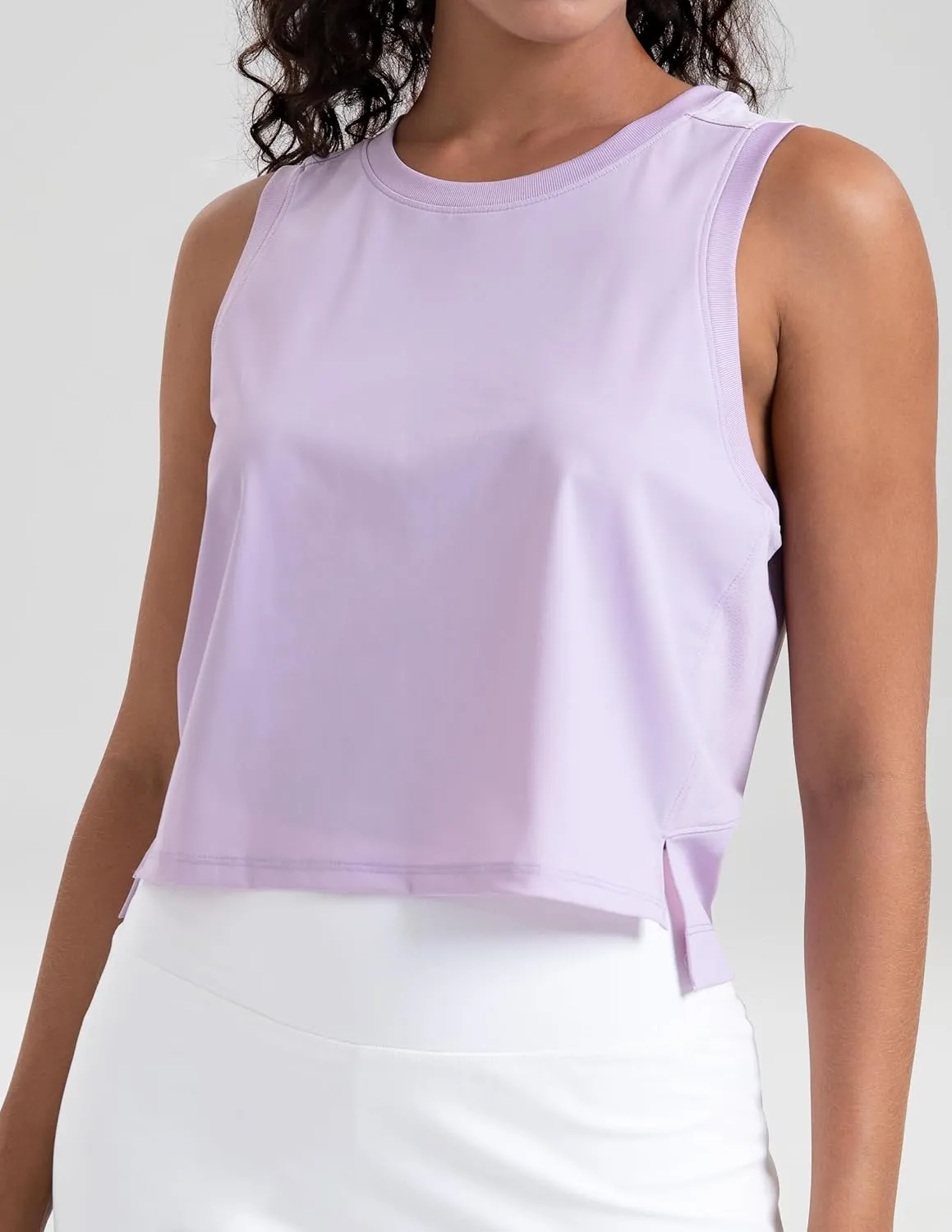 Colorfulkoala Women's Breezy Mesh Back Muscle Tank Loose Fit Workout Tops