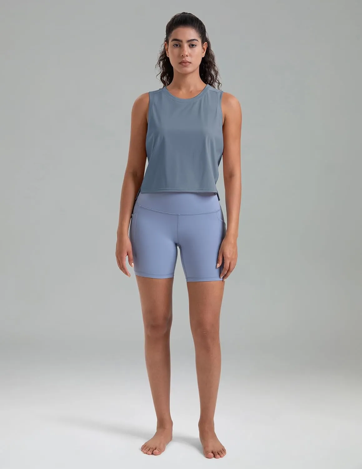 Colorfulkoala Women's Breezy Mesh Back Muscle Tank Loose Fit Workout Tops