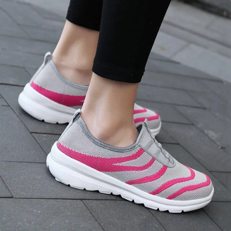 Comfy Flat Heel Slip-On Sneakers Plus Size Shoes