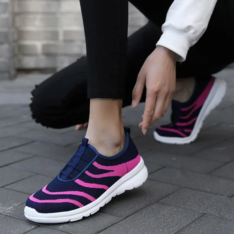 Comfy Flat Heel Slip-On Sneakers Plus Size Shoes