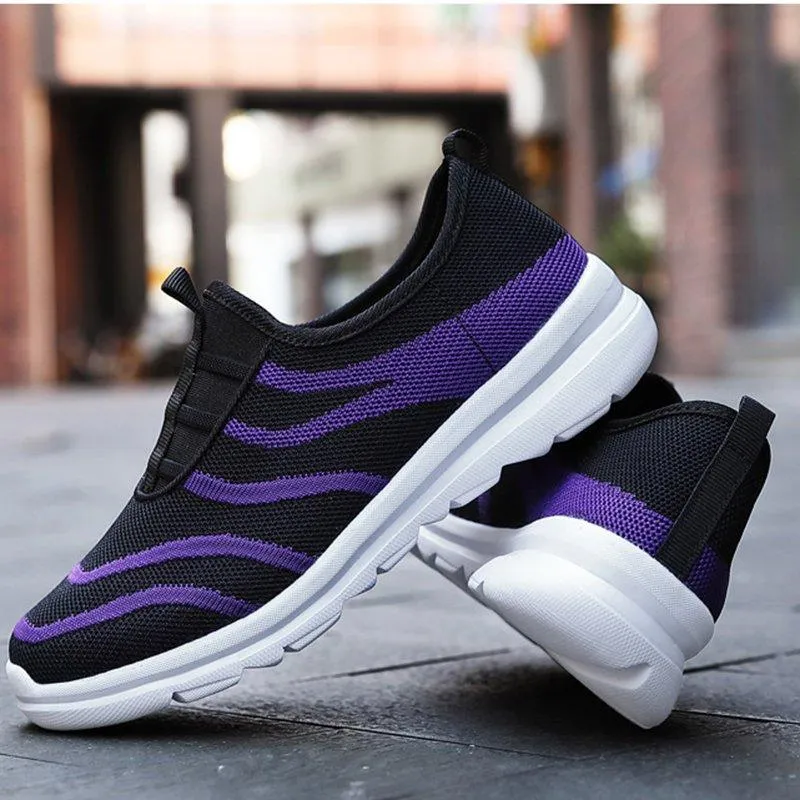 Comfy Flat Heel Slip-On Sneakers Plus Size Shoes