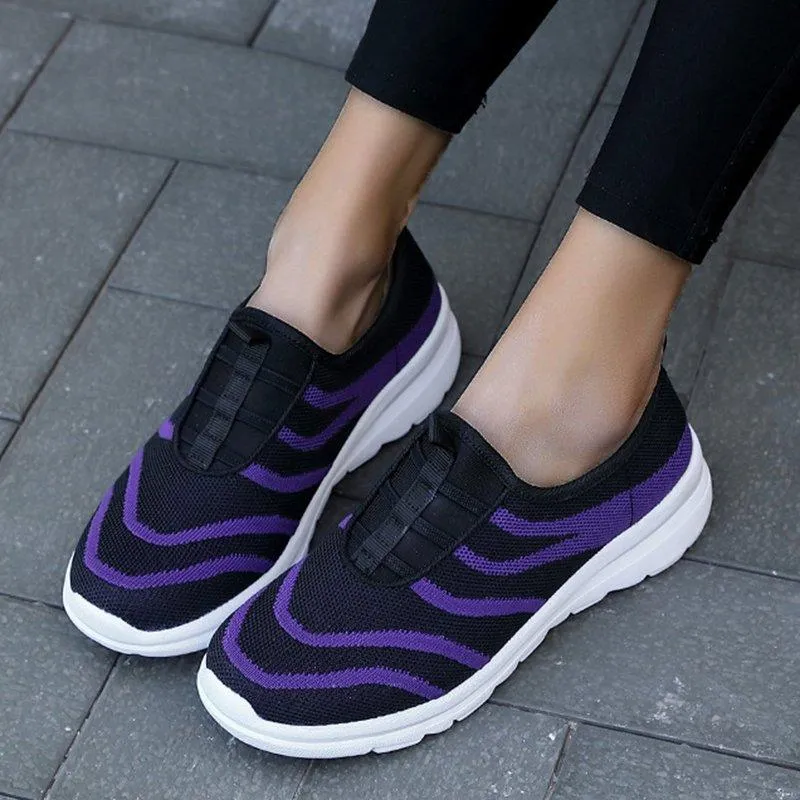 Comfy Flat Heel Slip-On Sneakers Plus Size Shoes