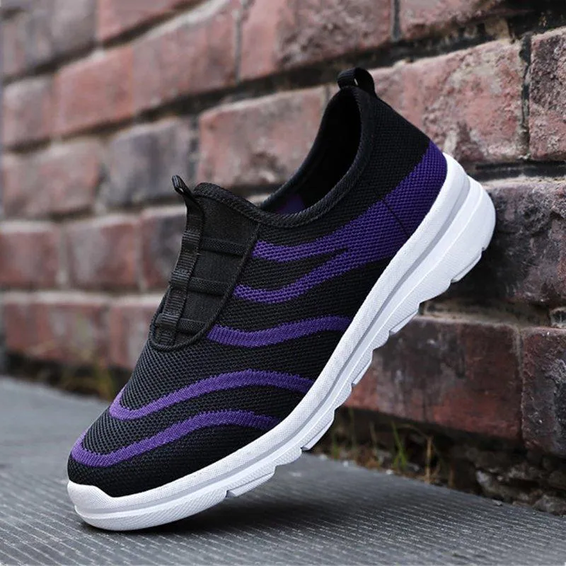Comfy Flat Heel Slip-On Sneakers Plus Size Shoes
