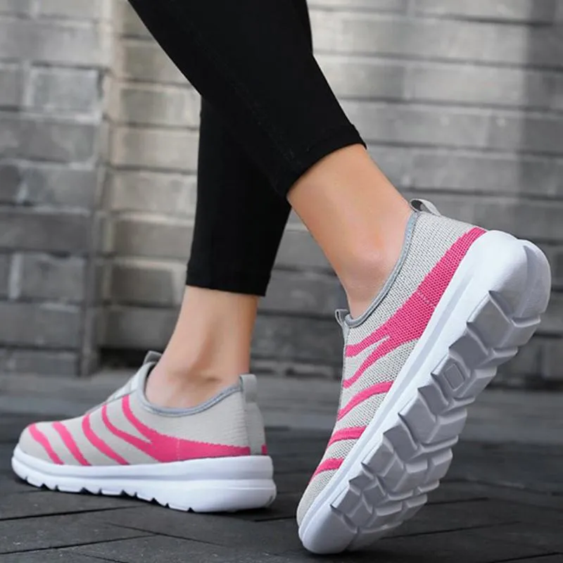 Comfy Flat Heel Slip-On Sneakers Plus Size Shoes
