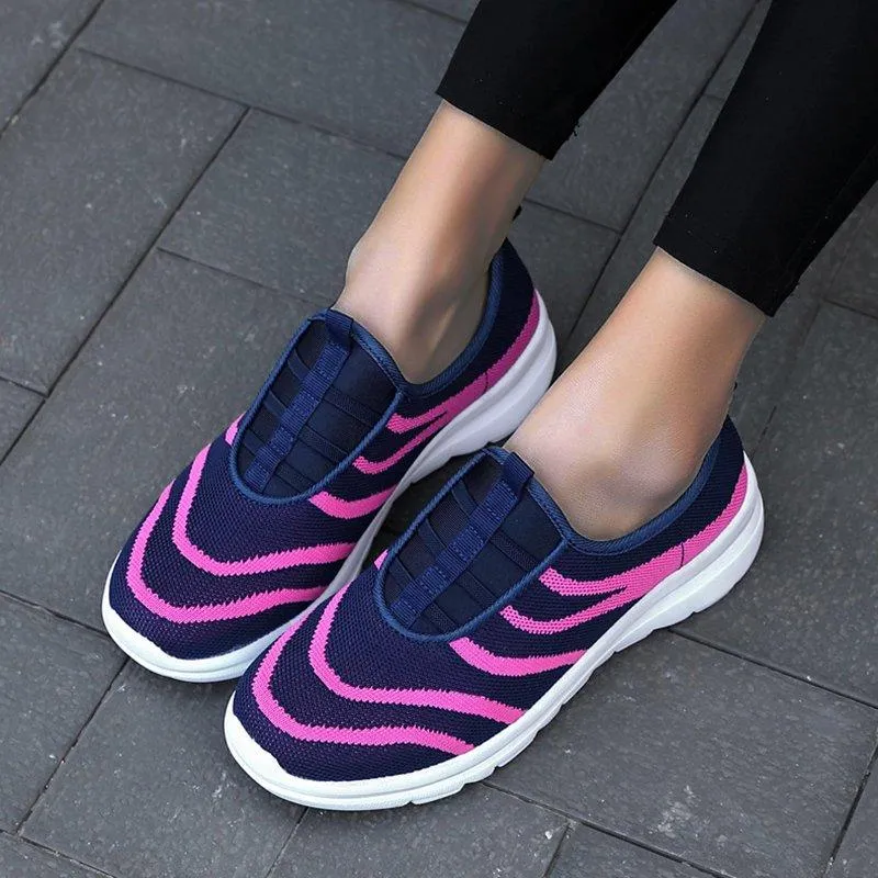 Comfy Flat Heel Slip-On Sneakers Plus Size Shoes