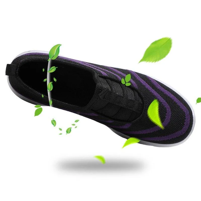 Comfy Flat Heel Slip-On Sneakers Plus Size Shoes
