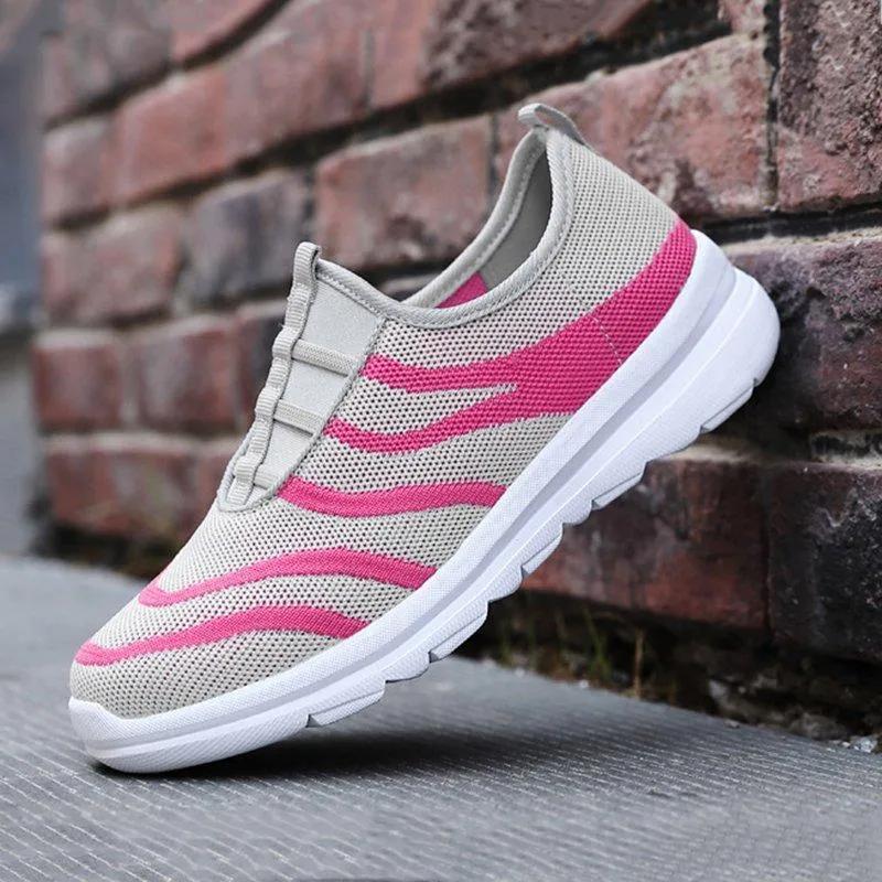 Comfy Flat Heel Slip-On Sneakers Plus Size Shoes