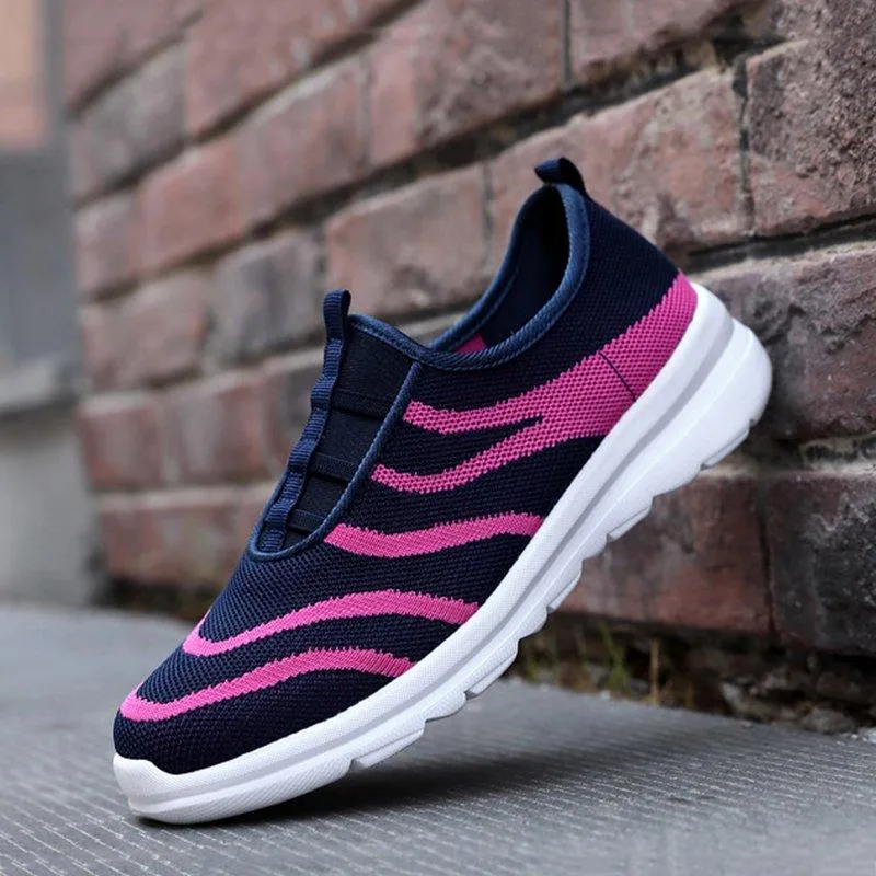 Comfy Flat Heel Slip-On Sneakers Plus Size Shoes