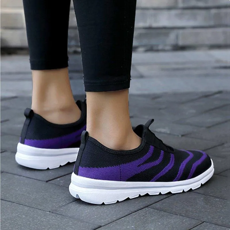 Comfy Flat Heel Slip-On Sneakers Plus Size Shoes