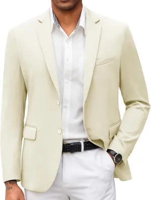 COOFANDY Mens Casual Blazer Slim Fit Suit Jacket Lightweight Knit Sport Coat Two Button Blazer Jacket